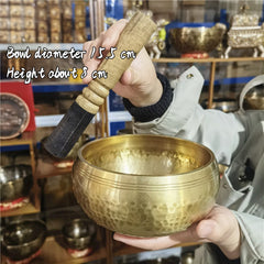 Brass Singing Bowl Sanskrit Handmade Meditation Instrument