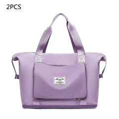 Foldable Large-Capacity Women’s Gym Travel Shoulder Tote Bag