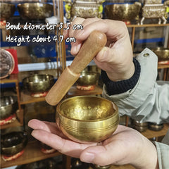 Brass Singing Bowl Sanskrit Handmade Meditation Instrument