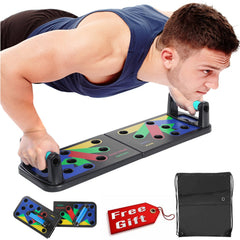 Foldable 14-Function Push-Up Board Fitness Exercise Equipment