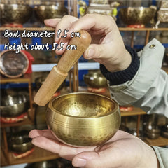 Brass Singing Bowl Sanskrit Handmade Meditation Instrument