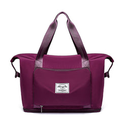 Foldable Large-Capacity Women’s Gym Travel Shoulder Tote Bag