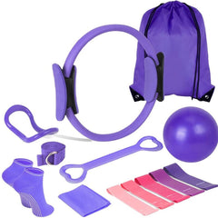 13-Piece Pilates Kit Ring Ball Resistance Bands Home