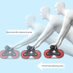 Double-Wheel Automatic Rebound Abdominal Exercise Roller Trainer