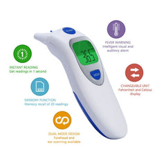 Baby Digital Infrared Forehead Ear Dual-Mode Thermometer