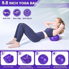 13-Piece Pilates Kit Ring Ball Resistance Bands Home