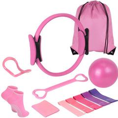 13-Piece Pilates Kit Ring Ball Resistance Bands Home