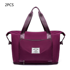 Foldable Large-Capacity Women’s Gym Travel Shoulder Tote Bag