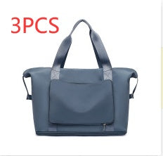 Foldable Large-Capacity Women’s Gym Travel Shoulder Tote Bag