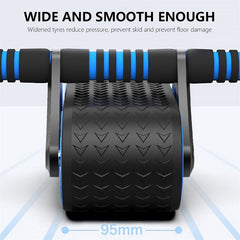 Double-Wheel Automatic Rebound Abdominal Exercise Roller Trainer