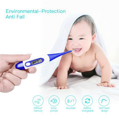 Digital Electronic Thermometer Soft Head Baby Adult Temperature