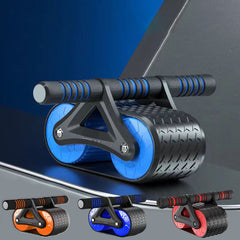 Double-Wheel Automatic Rebound Abdominal Exercise Roller Trainer