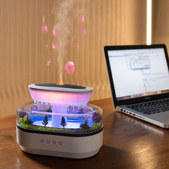 Raindrop Aroma Humidifier Essential Oil Diffuser With Lights