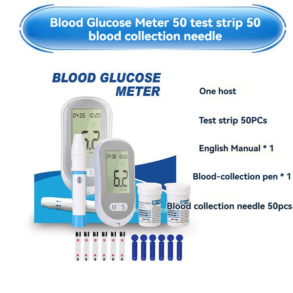 Easy-Use Digital Blood Glucose Meter With Test Strips