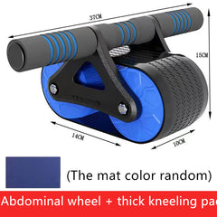 Double-Wheel Automatic Rebound Abdominal Exercise Roller Trainer