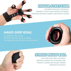 Adjustable Grip Trainer Kit Hand Finger Forearm Exercisers