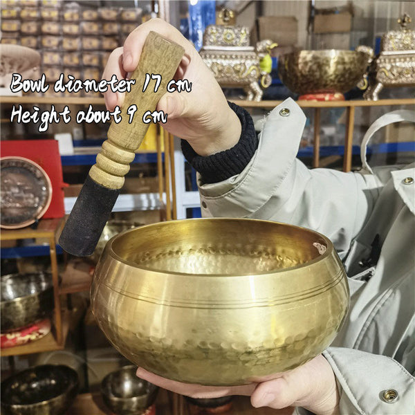 Brass Singing Bowl Sanskrit Handmade Meditation Instrument