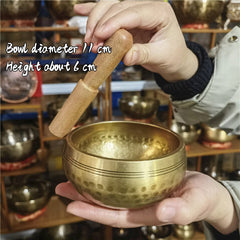 Brass Singing Bowl Sanskrit Handmade Meditation Instrument