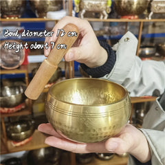 Brass Singing Bowl Sanskrit Handmade Meditation Instrument