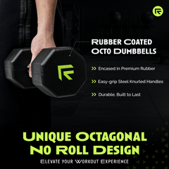 Rubber Dumbbell Single Piece Strength Training Equipment