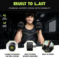 Rubber Dumbbell Single Piece Strength Training Equipment