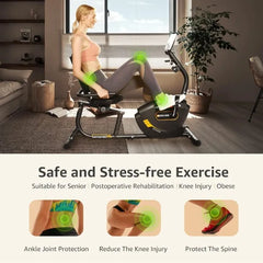 Recumbent Magnetic Exercise Bike For Adults Seniors Home Workout