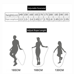 Adjustable Weighted Skipping Rope Heavy Jump Training Equipment