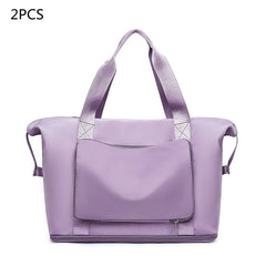 Foldable Large-Capacity Women’s Gym Travel Shoulder Tote Bag