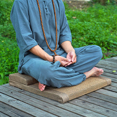 Natural Bamboo Fiber Round Zafu Meditation Cushion Zen