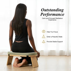 Foldable Kneeling Meditation Bench Portable Zen Practice Seat