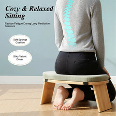 Foldable Kneeling Meditation Bench Portable Zen Practice Seat