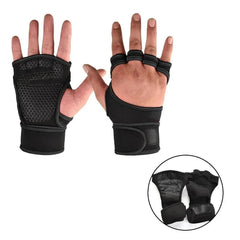 Unisex Weightlifting Gym Gloves Palm Wrist Training Grips