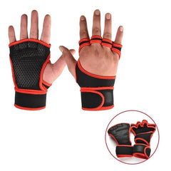 Unisex Weightlifting Gym Gloves Palm Wrist Training Grips
